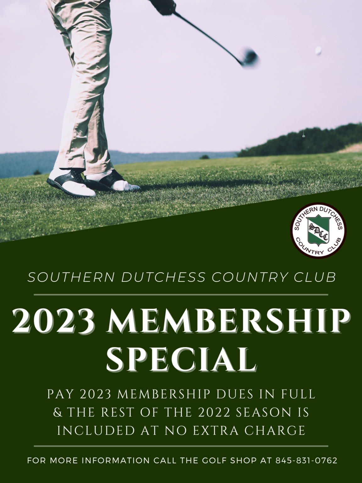 2023 Golf Membership Special The Southern Dutchess Country Club